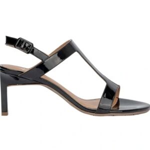 🌸AQUATALIA🌸 Rosetta Patent Slingback Sandal Black Size:6.5
